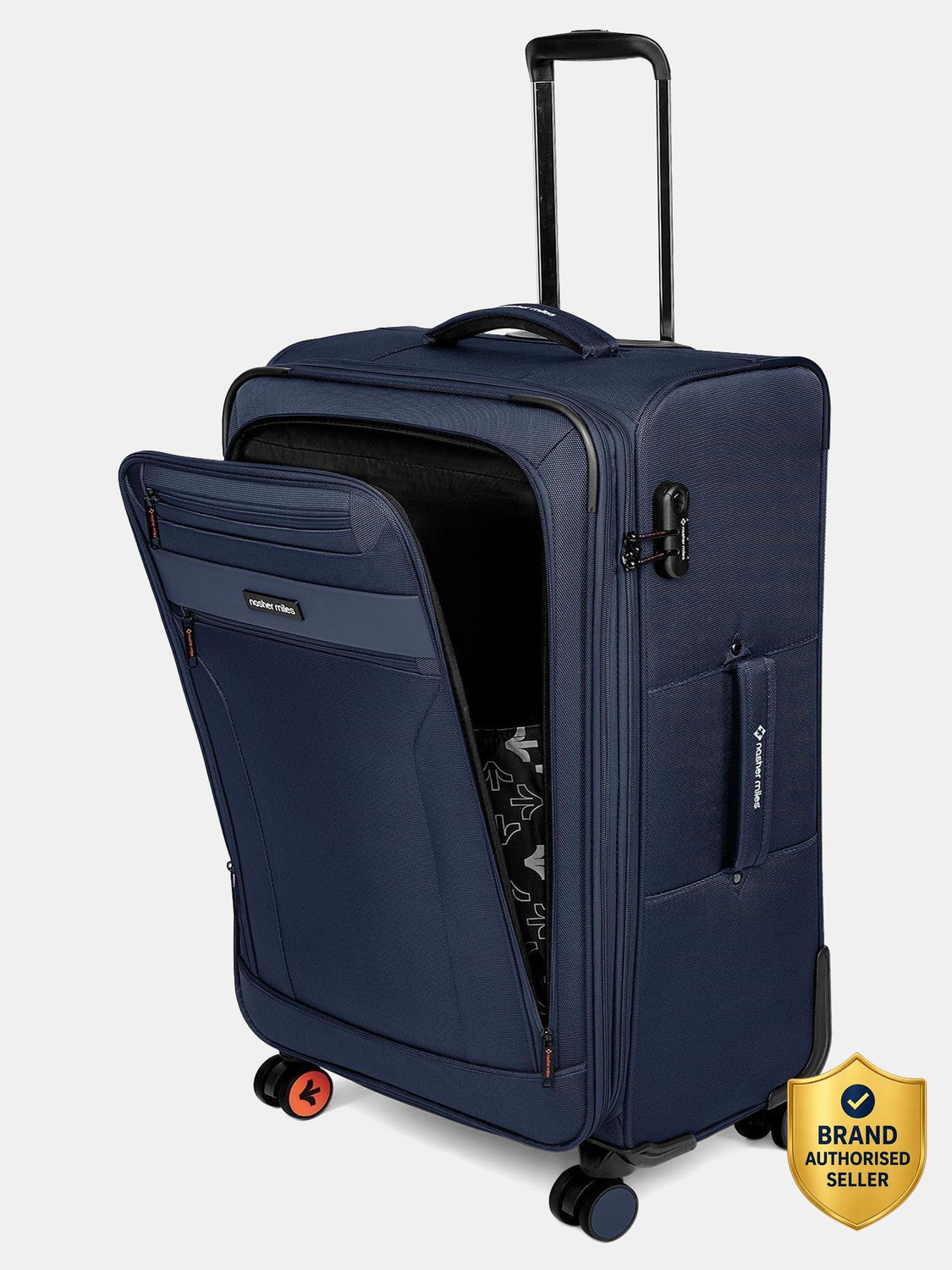 Medium Check-in Suitcase (65 cm) - Berlin Expander soft-sided Polyester Check-In Luggage Navy Blue 24 inch |65cm Trolley bag - Blue