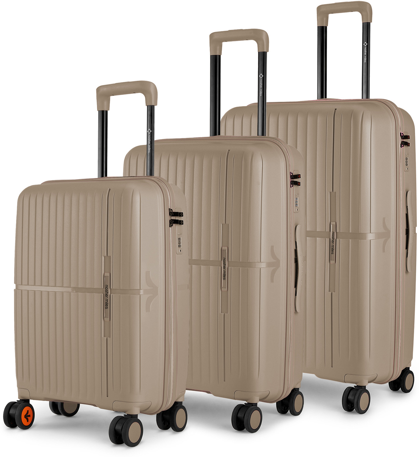 NASHER MILES Springfield HardSide Polypropylene Set of 3 Champagne Tro