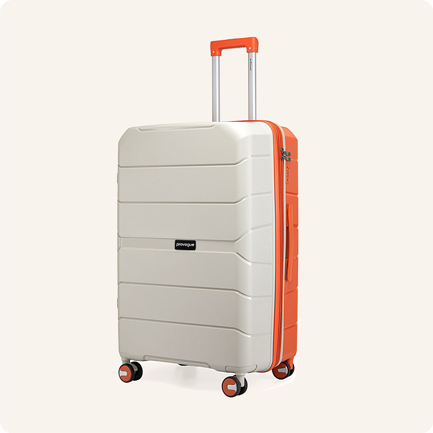Image of Assembly Hard Body Set of 2 Luggage 8 Wheels - Medium and Large Check-in Suitcase - Polycarbonate Trolley Combo - Silver
