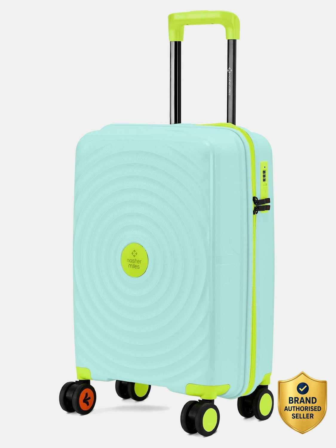 NASHER MILES Goa Hard-sided Polypropylene Cabin Luggage Cyan Green 55cm Trolley bag Cabin Suitcase - 20 inch