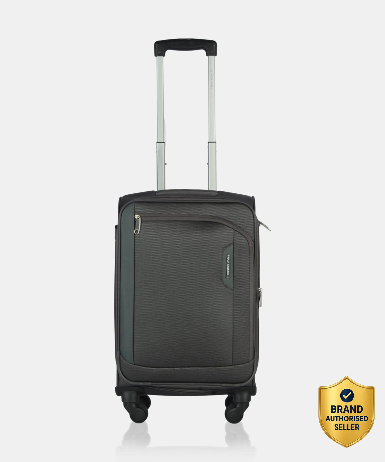NASHER MILES Dallas Expander soft-sided Polyester Cabin Luggage Grey 20 inch |55cm Trolley bag Expandable  Cabin Suitcase - 20 inch