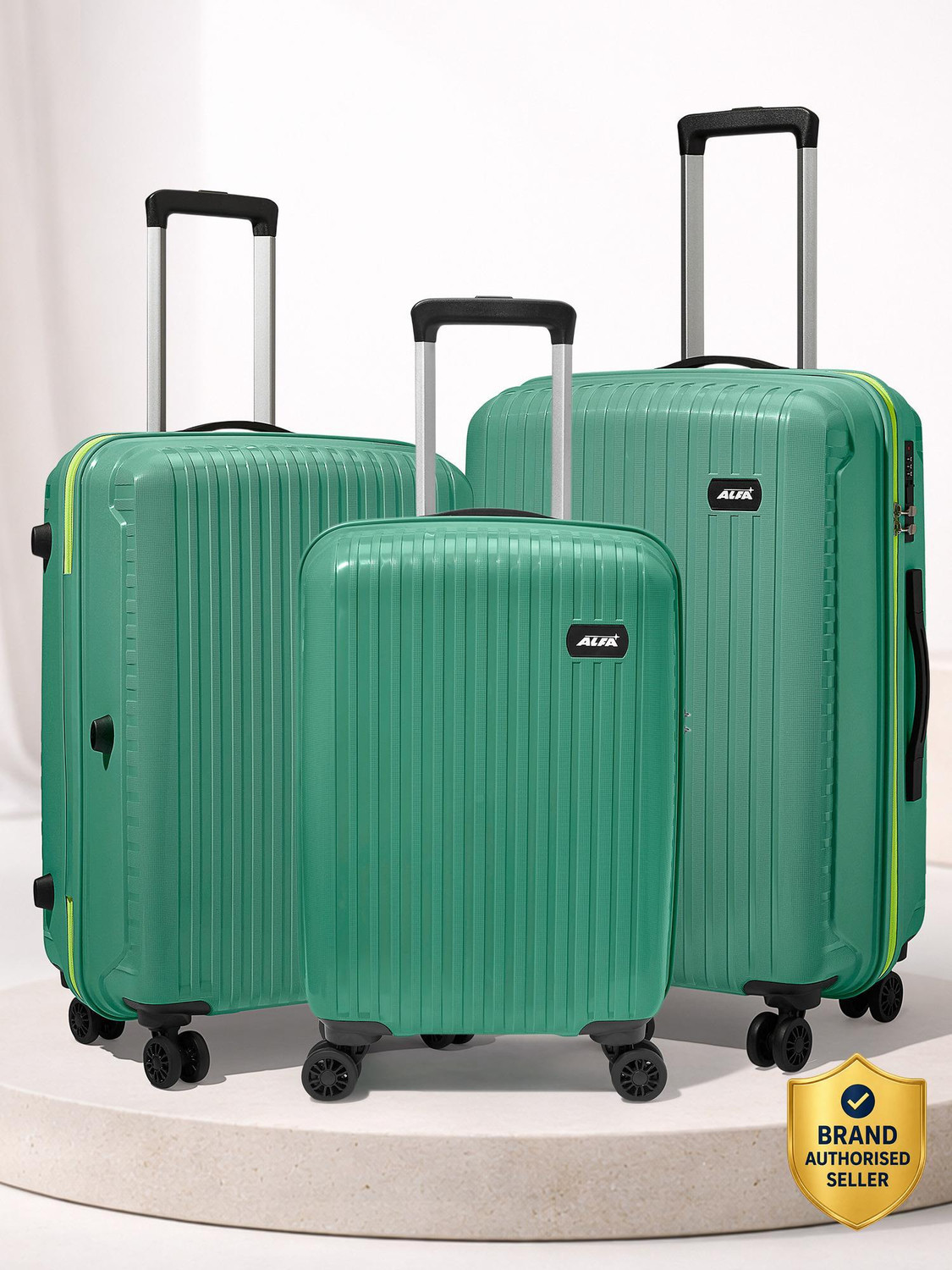 Hard Body Set of 3 Luggage 8 Wheels - Excel Secure Hard Side Luggage |