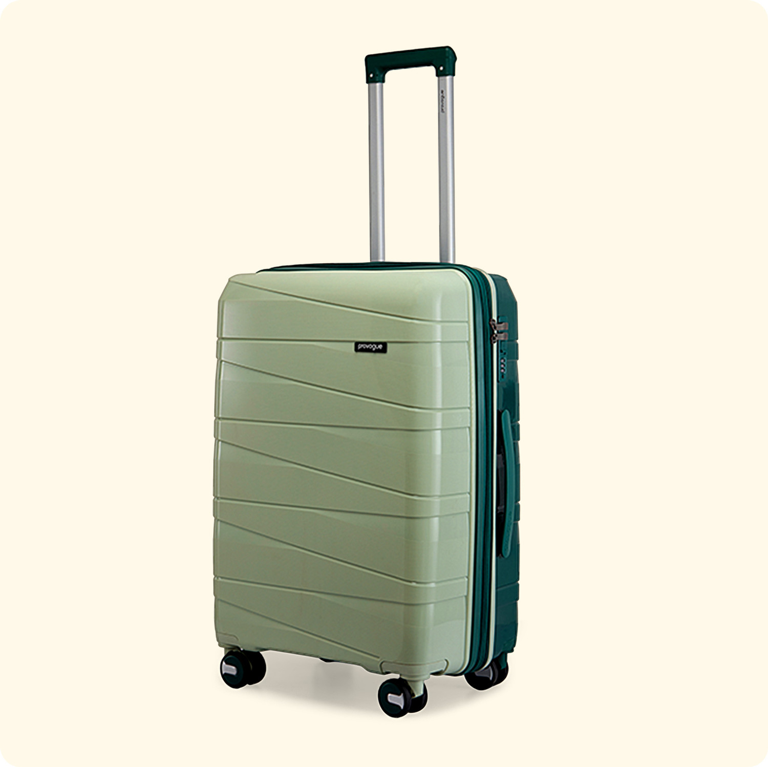 Image of Assembly Hard Body Set of 2 Luggage 8 Wheels - Medium and Large Check-in Suitcase - Polycarbonate Trolley Combo - Silver