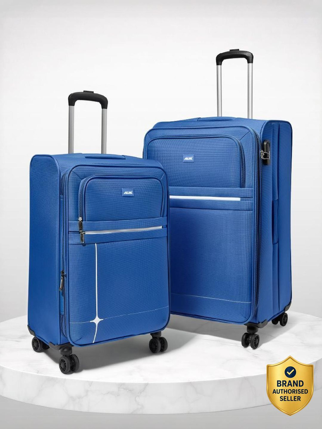 alfa vip shield safe soft body luggage expandable trolley bag combinat
