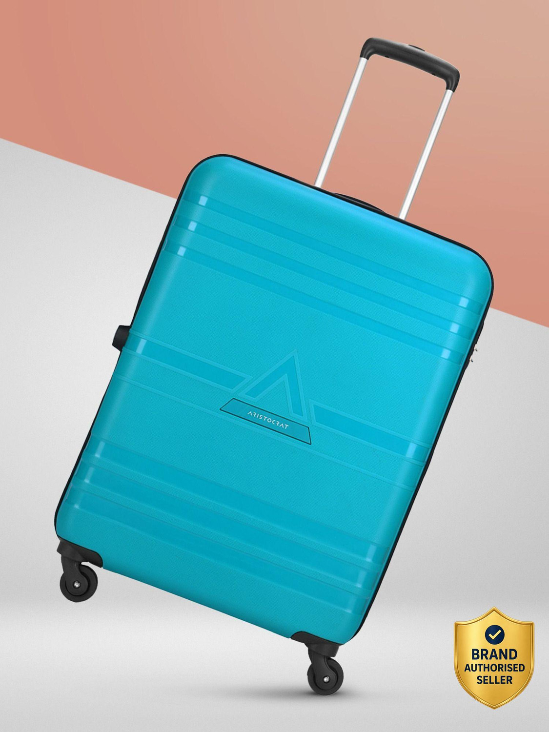 ARISTOCRAT Airstop medium Size Trolley - Teal/Suitcase Trolley Bag Check-in Suitcase 4 Wheels - 25 Inch