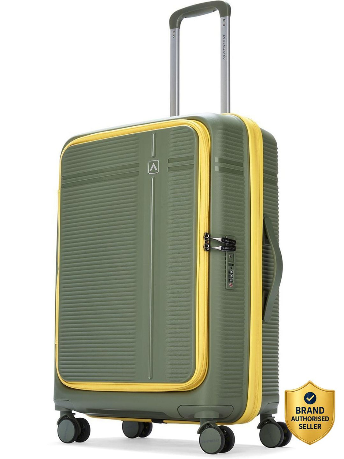 Image of ARISTOCRAT Hard Body Set of 2 Luggage 8 Wheels - Olympus Set of 2 (Medium 66cm | Large 77cm) - Trolley Bag - Green