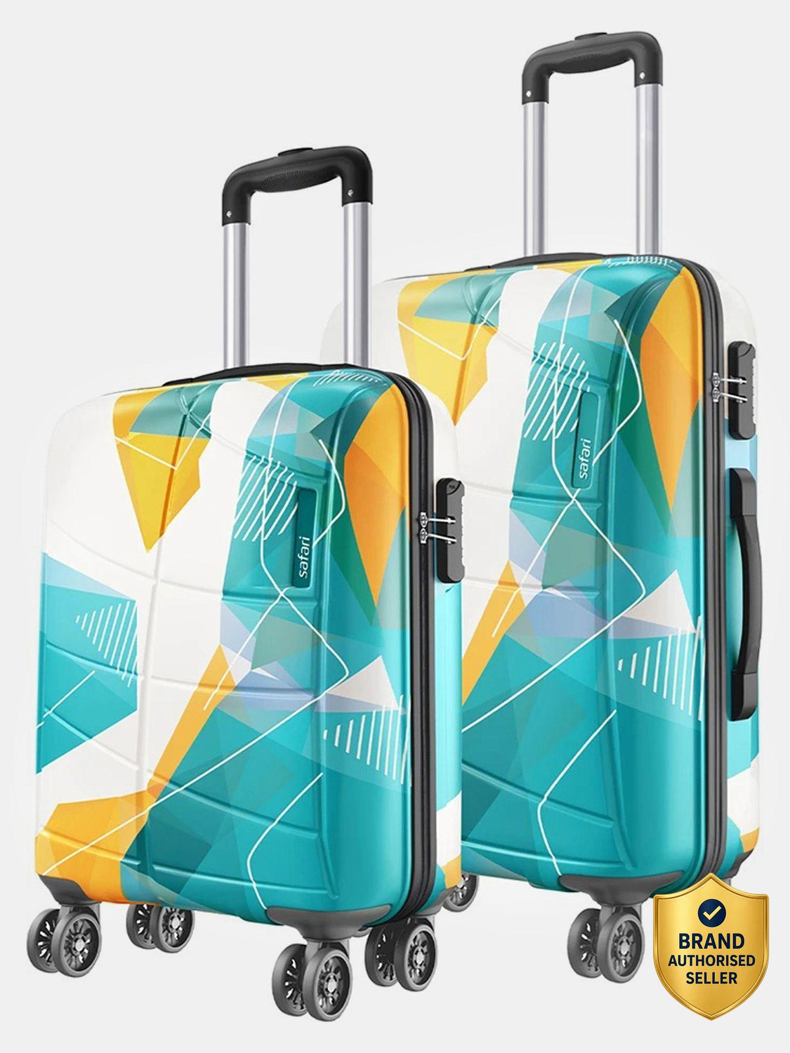 Image of SAFARI Medium Check-in Suitcase (66 cm) 4 Wheels - Vivid Plus Hard Trolley 65 cm (Electric Teal) - Teal