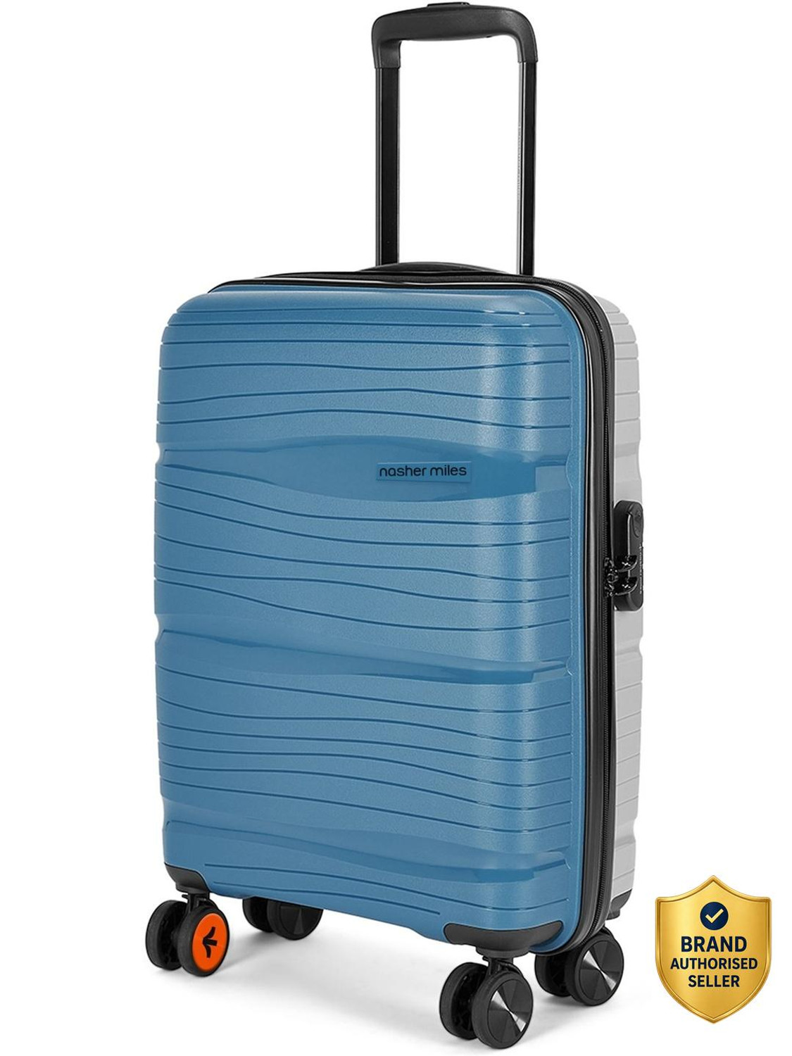 NASHER MILES Nicobar Hard-Sided Polypropylene Cabin Luggage Blue and G