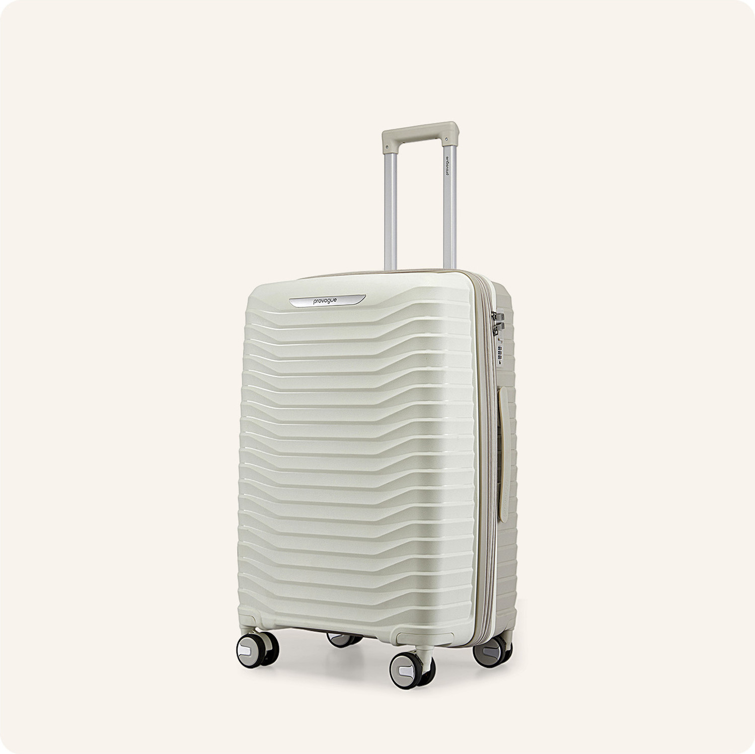 Image of Assembly Hard Body Set of 2 Luggage 8 Wheels - Medium and Large Check-in Suitcase - Polycarbonate Trolley Combo - Silver