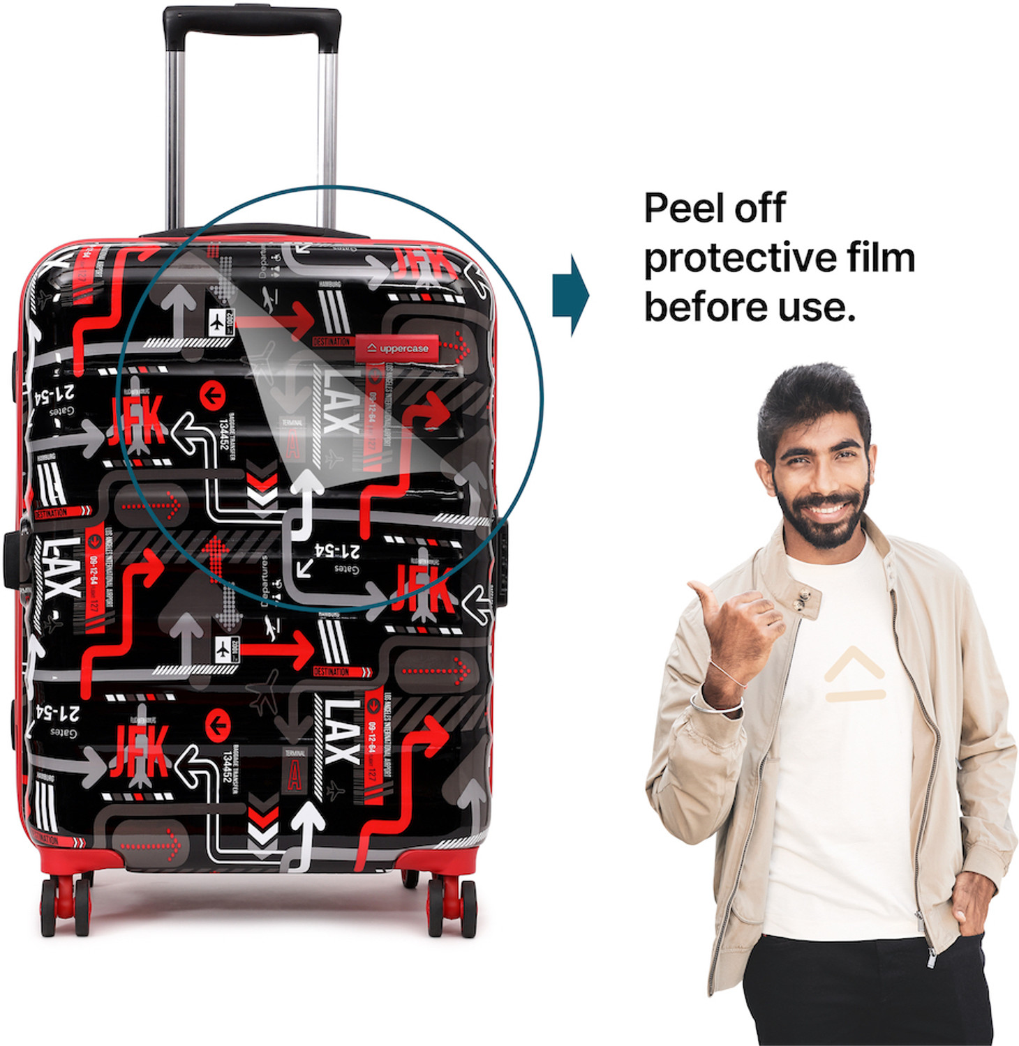 Image of Uppercase JFK Large Check-in 76cm Hardsided Trolley Bag Check-in Suitcase 8 Wheels - 30 inch