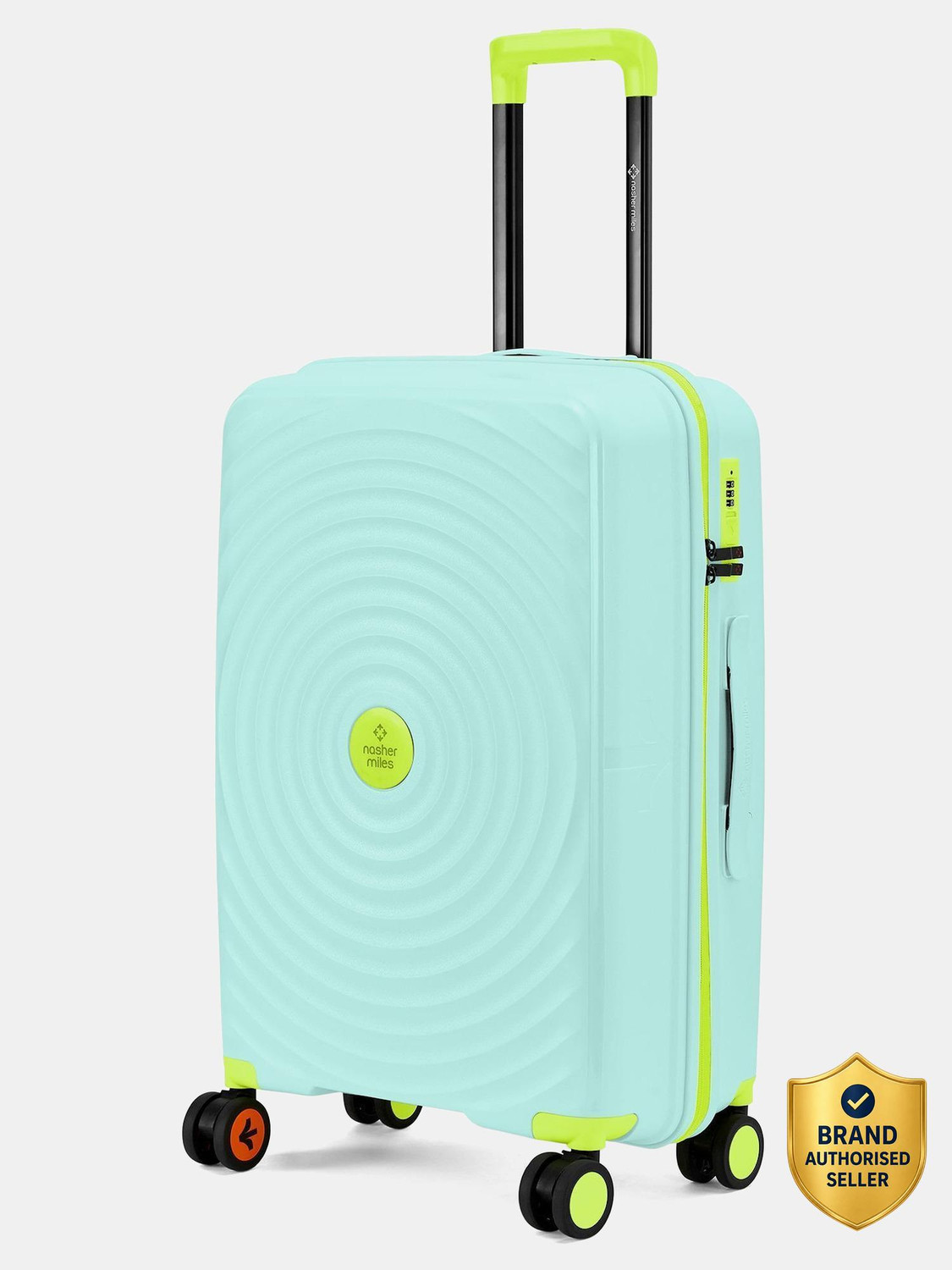 NASHER MILES Goa Hard-sided Polypropylene Check-In Luggage Cyan Green 65cm Trolley bag Check-in Suitcase - 24 inch