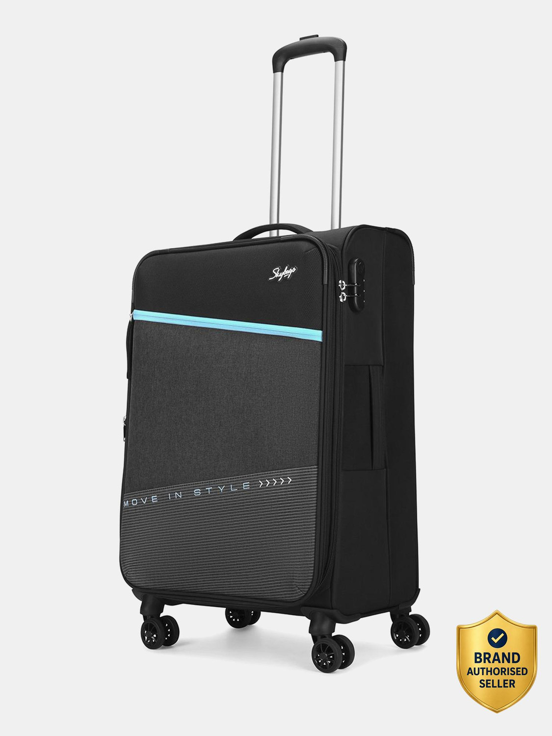 Medium Check-in Suitcase (68 cm) 8 Wheels - Genesis - Black