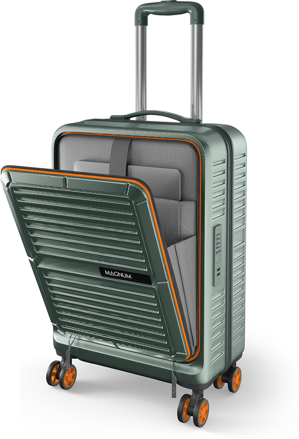Small Cabin Suitcase (55 cm) 8 Wheels - THERON 55 4W DUSK GREEN - Gree