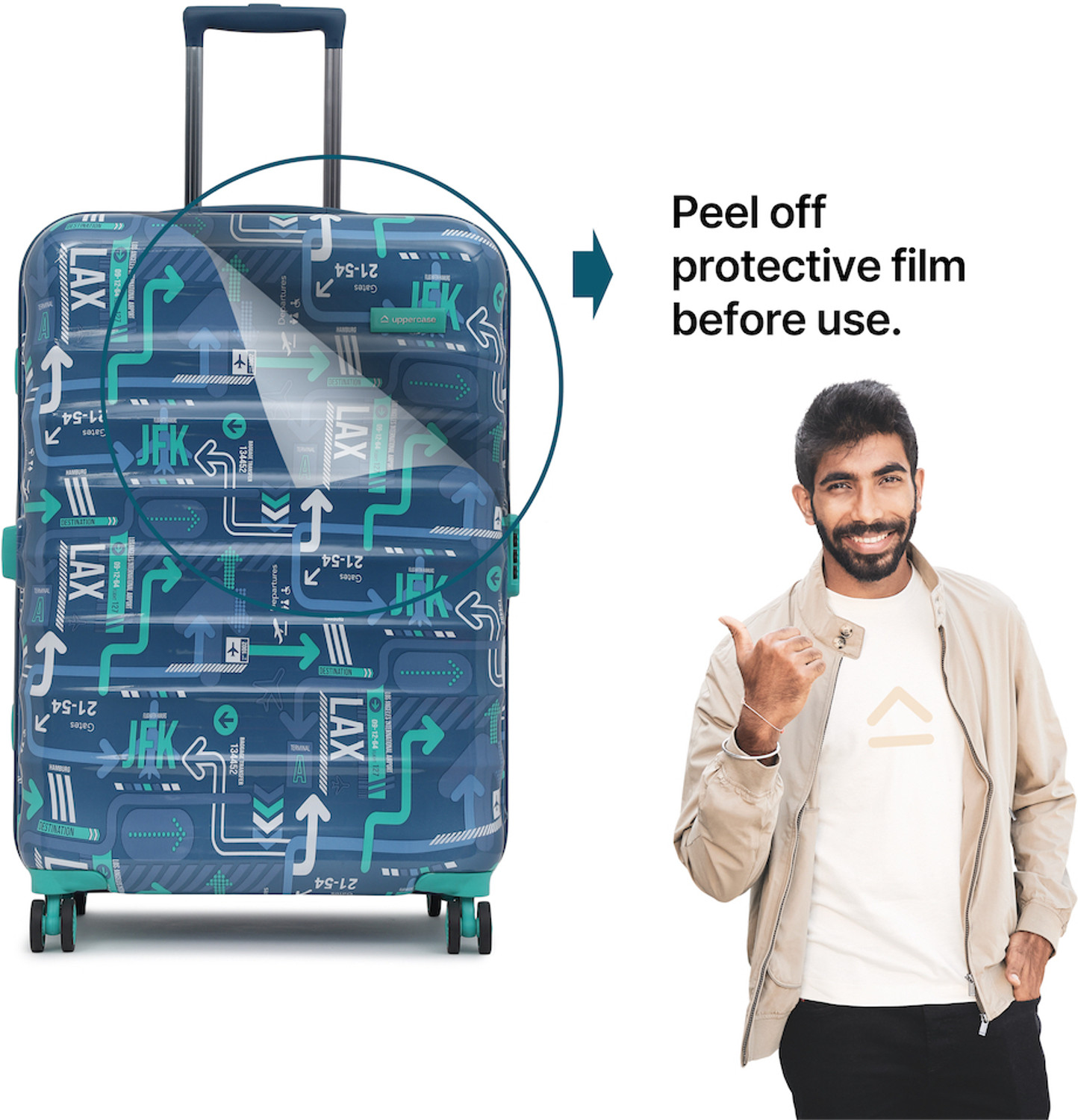 Image of Uppercase JFK Large Check-in 76cm Hardsided Trolley Bag Check-in Suitcase 8 Wheels - 30 inch