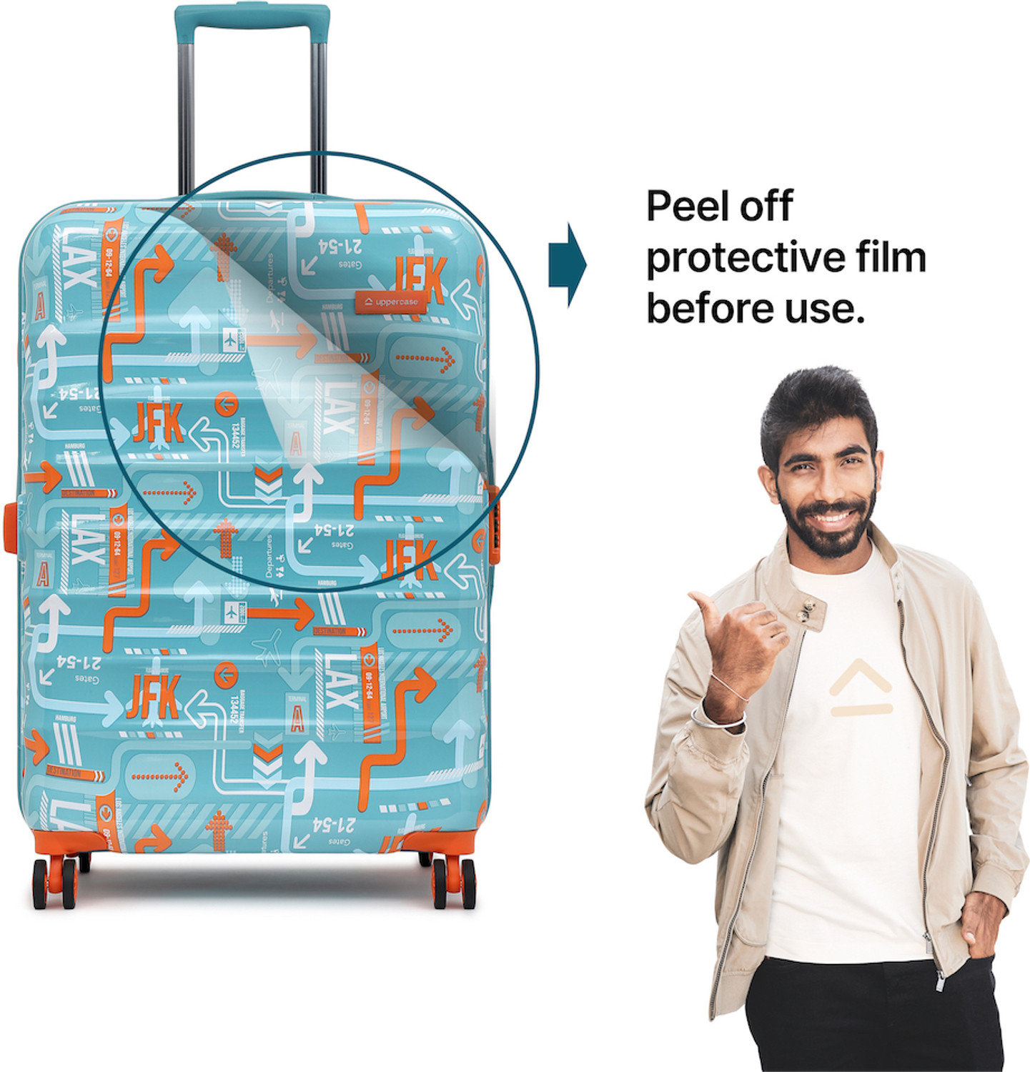 Image of Uppercase Large - 76cm Hardsided Trolley Bag Check-in Suitcase 8 Wheels - 30 inch