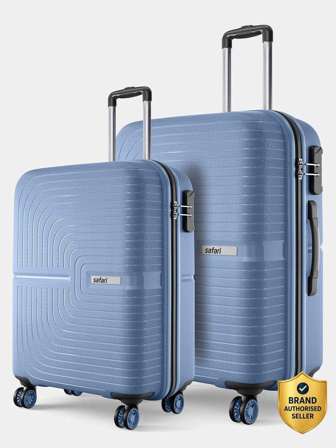 Image of SAFARI Small Cabin Suitcase (49 cm) 8 Wheels - Aviator 50 cm Cabin Overnighter Laptop pilot trolley bag,Hard case,360 Degree - Grey