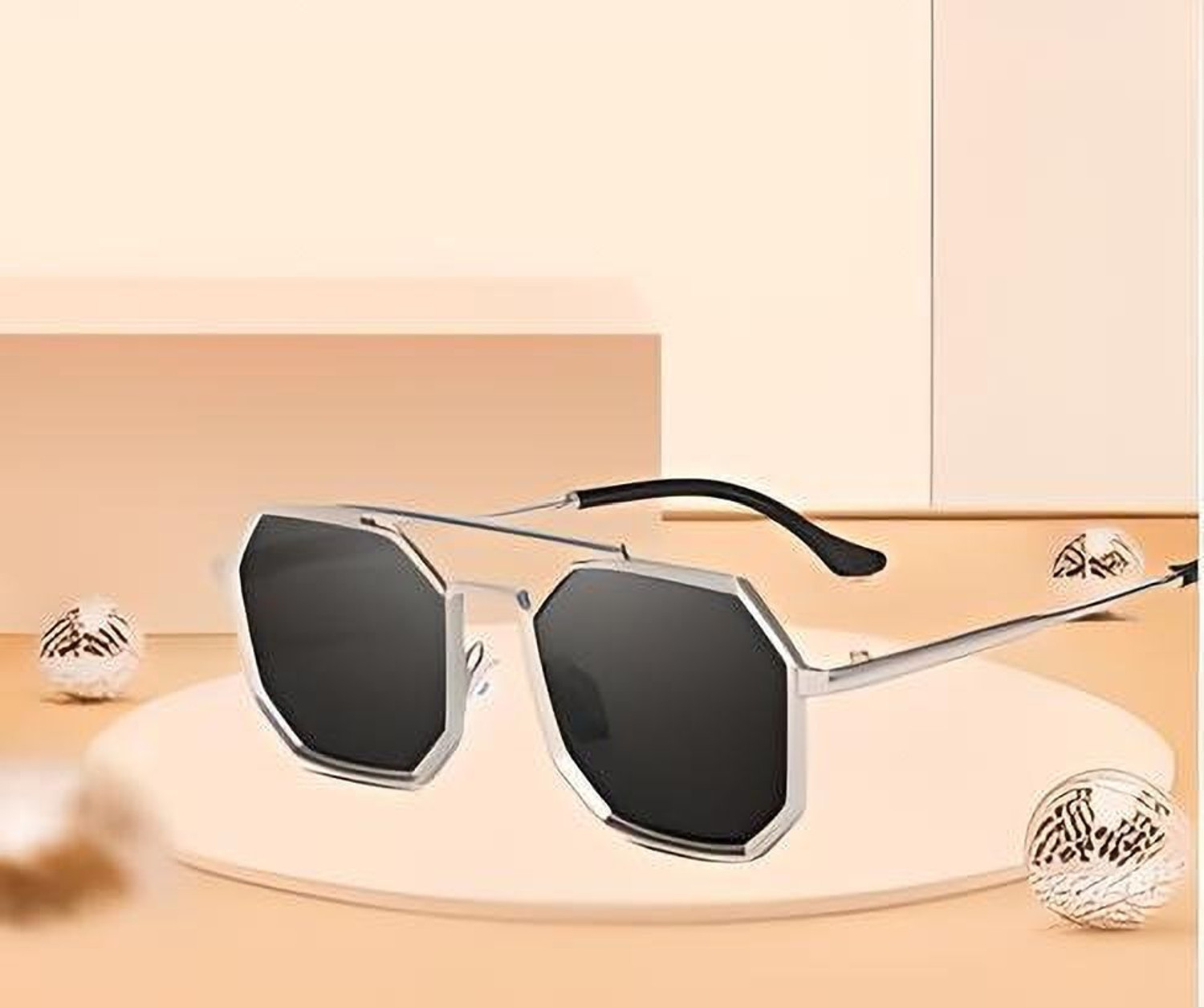 Image of RayRebel UV Protection Rectangular Sunglasses (44) (For Boys & Girls, Clear)