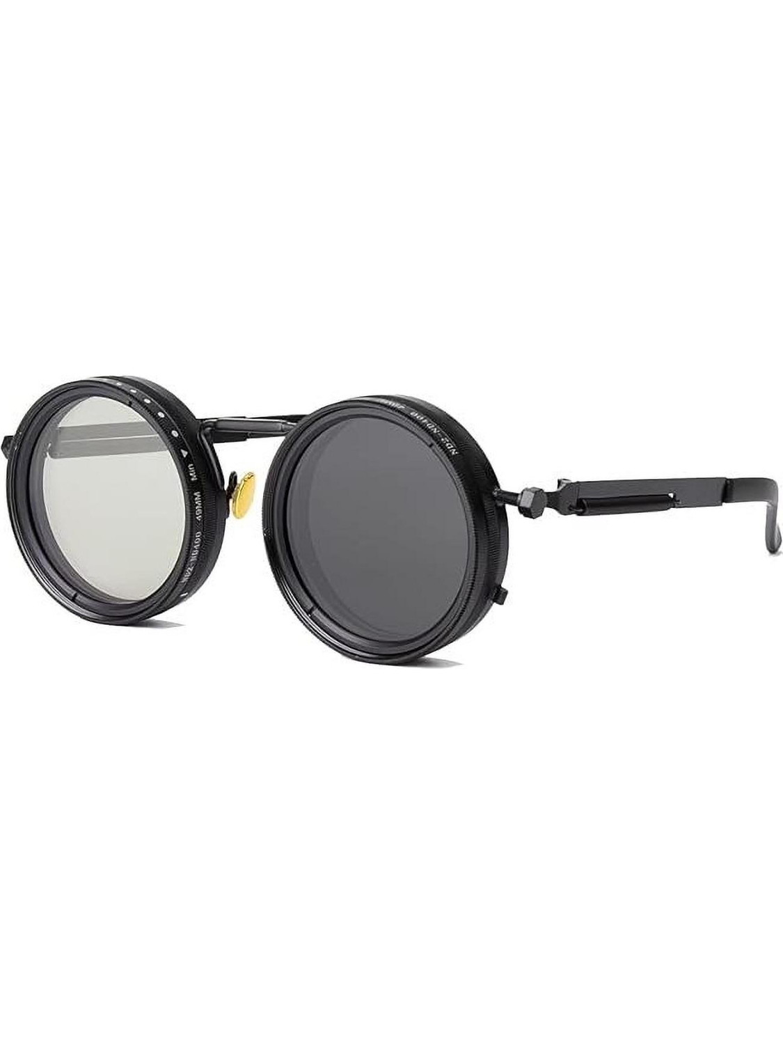 Polarized, UV Protection Round Sunglasses (15) (For Men & Women, Black