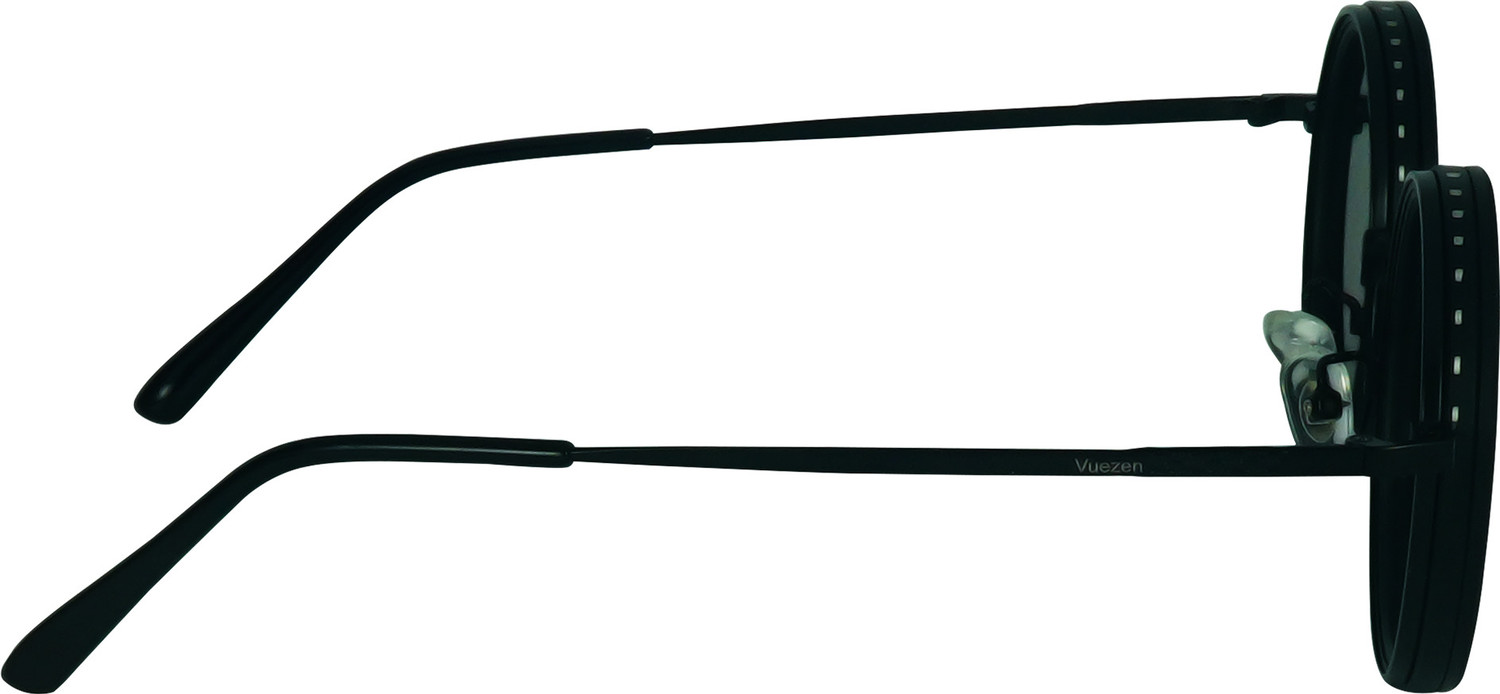 Image of Vuezen Polarized, UV Protection Round Sunglasses (40) (For Men & Women, Green, Grey)