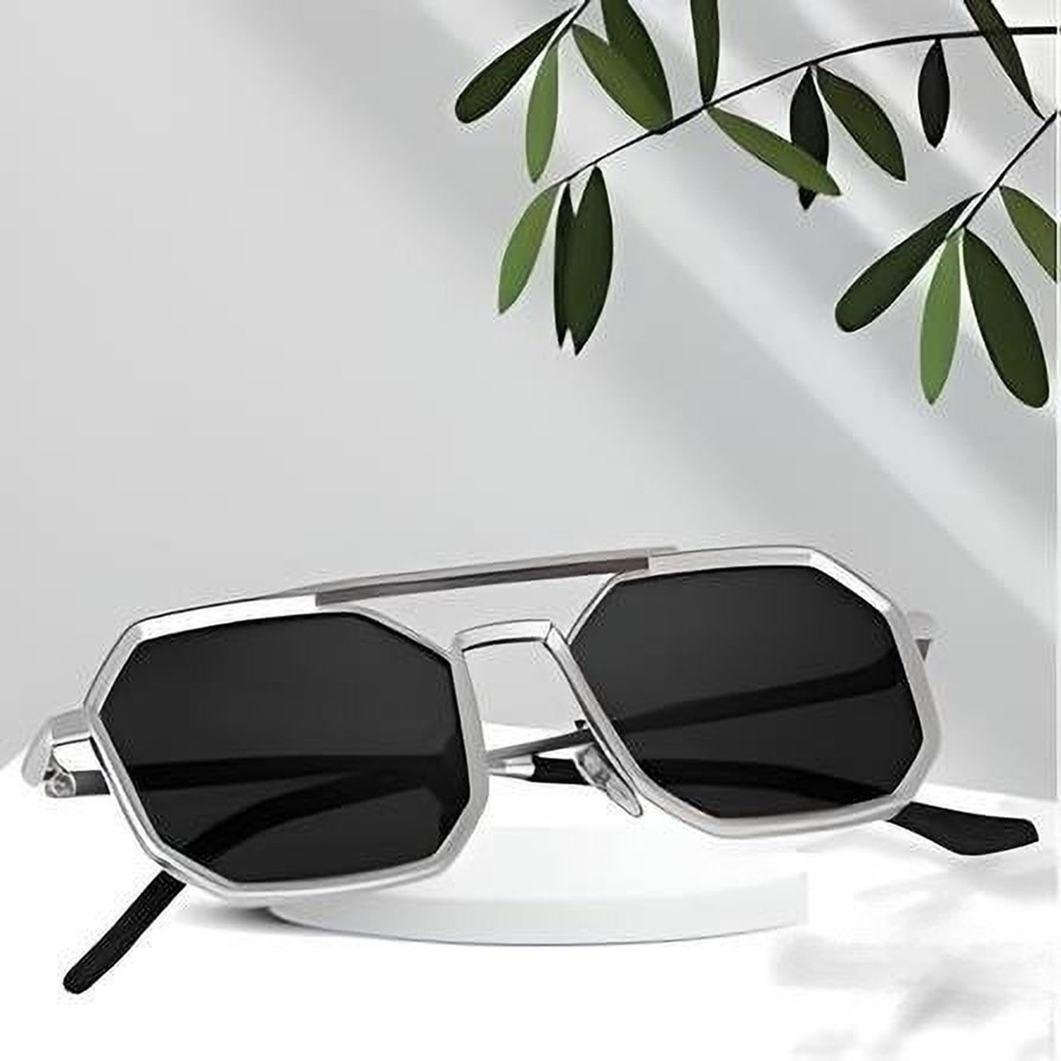 Image of RayRebel UV Protection Rectangular Sunglasses (44) (For Boys & Girls, Clear)
