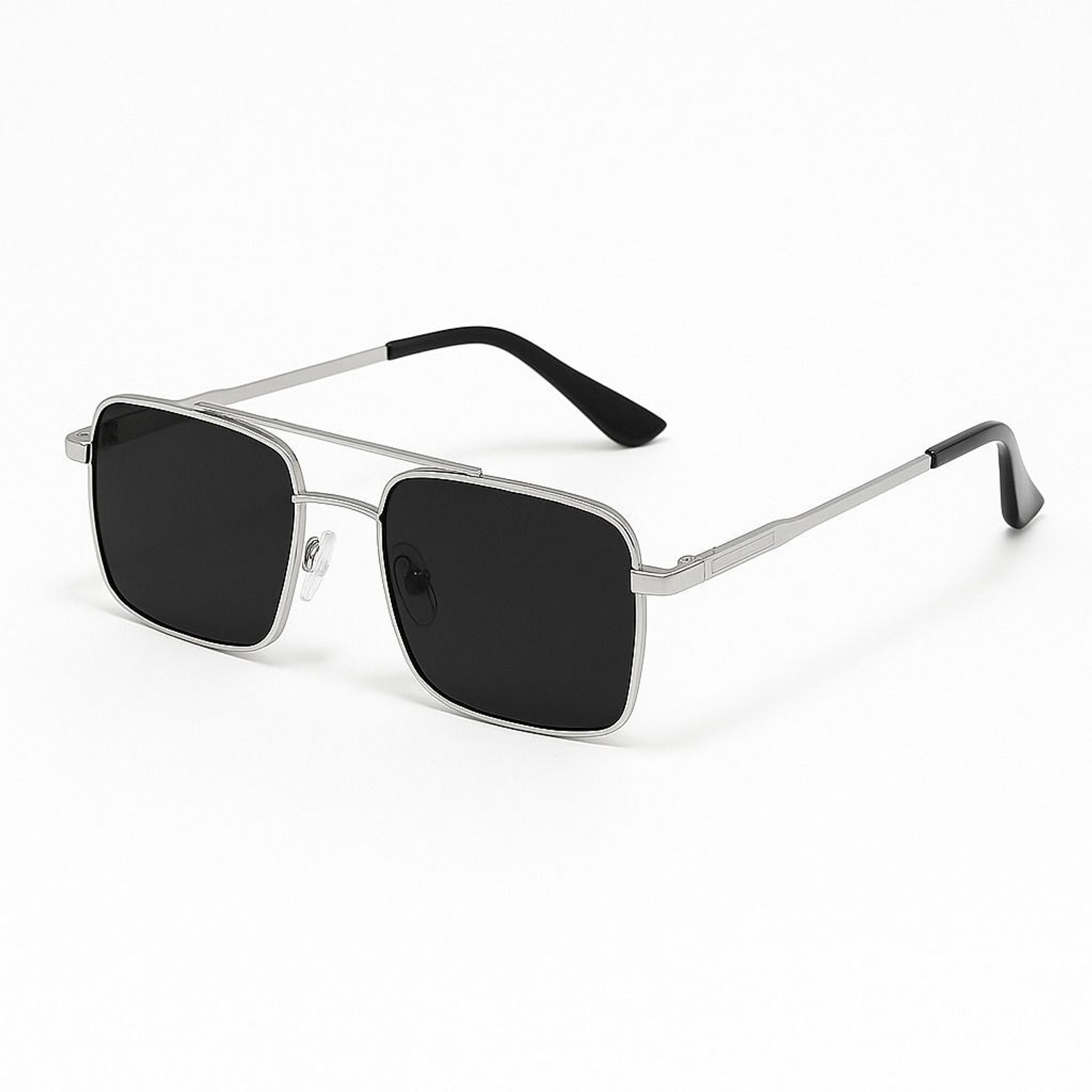 Image of Mundkar Mirrored, UV Protection, Polarized Retro Square, Rectangular Sunglasses (16) (For Women, Black)