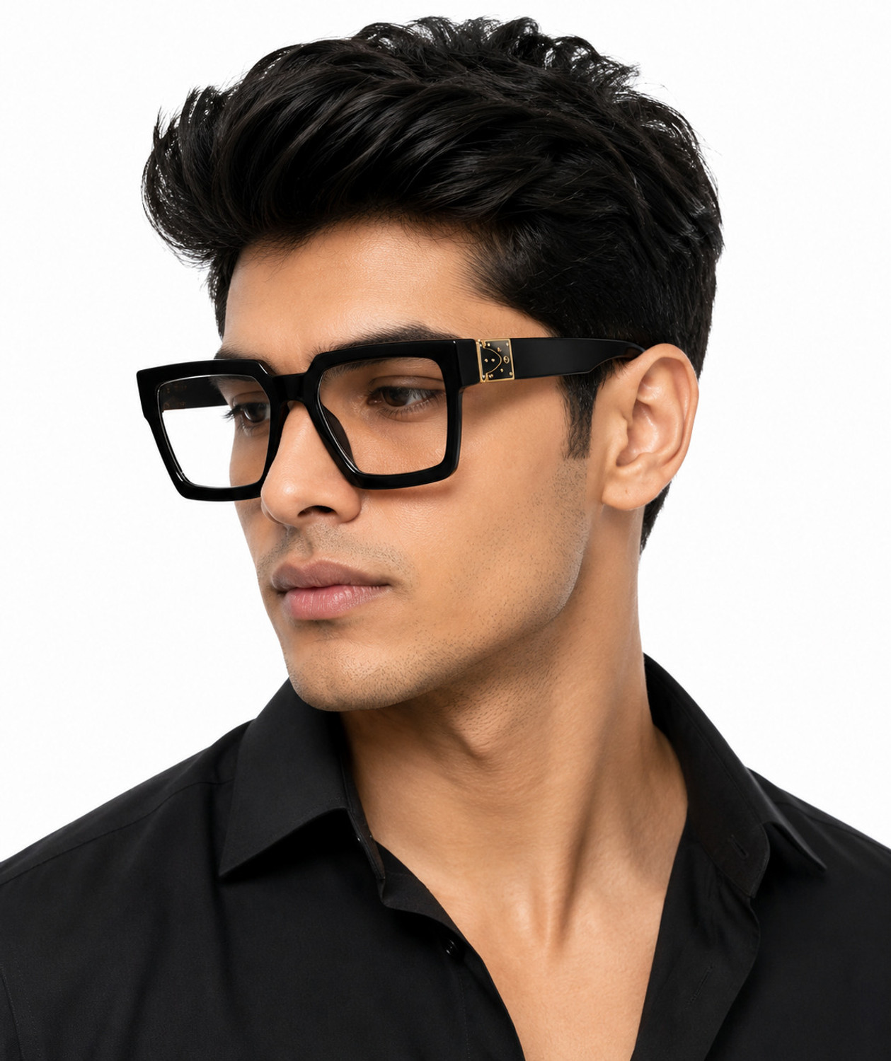 Image of AURELIN Full Rim Square Anti Glare & Blue Cut Computer Glass For Men & Women (140 mm)