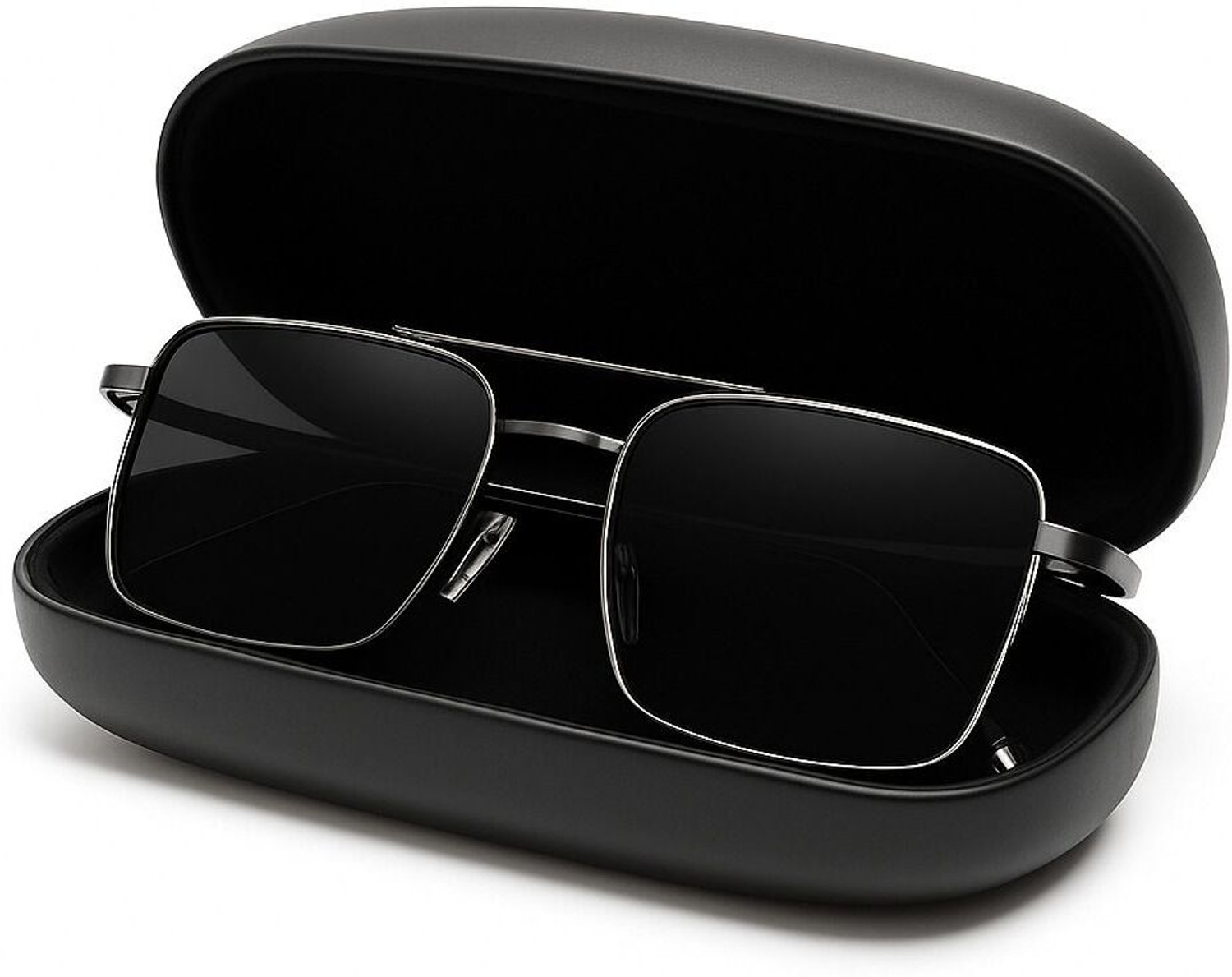 Image of Mundkar Mirrored, UV Protection, Polarized Retro Square, Rectangular Sunglasses (16) (For Women, Black)