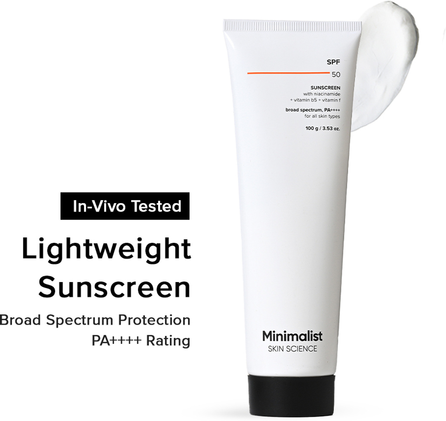 Minimalist SPF 50 PA++++ Sunscreen with Niacinamide – No White Cast
