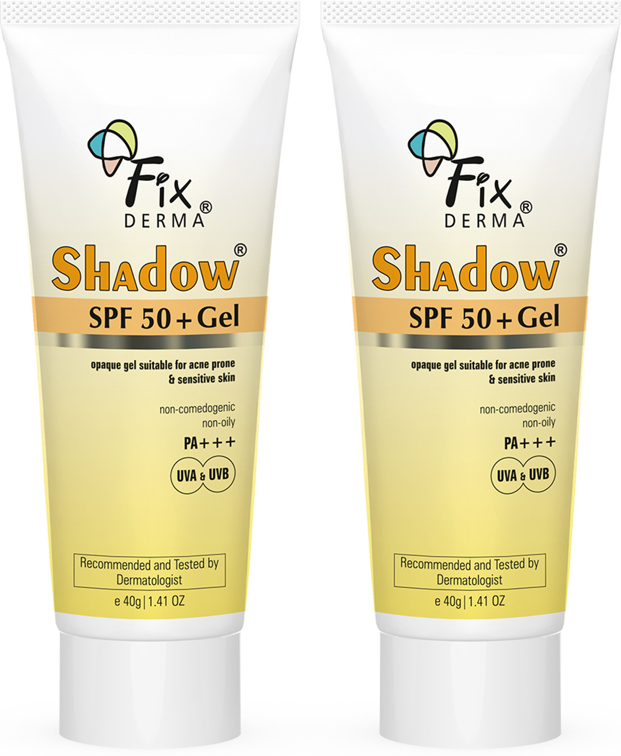 Fixderma Sunscreen - SPF 50+ PA+++ Shadow Sunscreen SPF 50+ PA+++ Gel, Light Weight For Oily & Acne Prone Skin