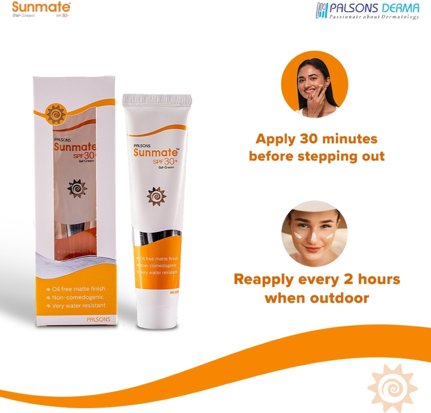 Image of Sunmate Sunscreen - SPF 50 PA+++ Gel Cream SPF 30+ Sunscreen (50 g)