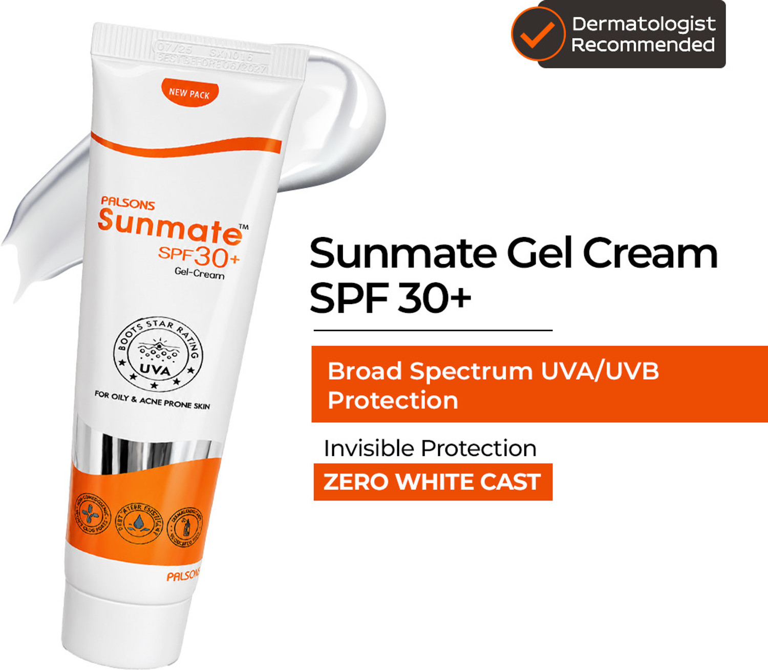 Image of Sunmate Sunscreen - SPF 50 PA+++ Gel Cream SPF 30+ Sunscreen (50 g)