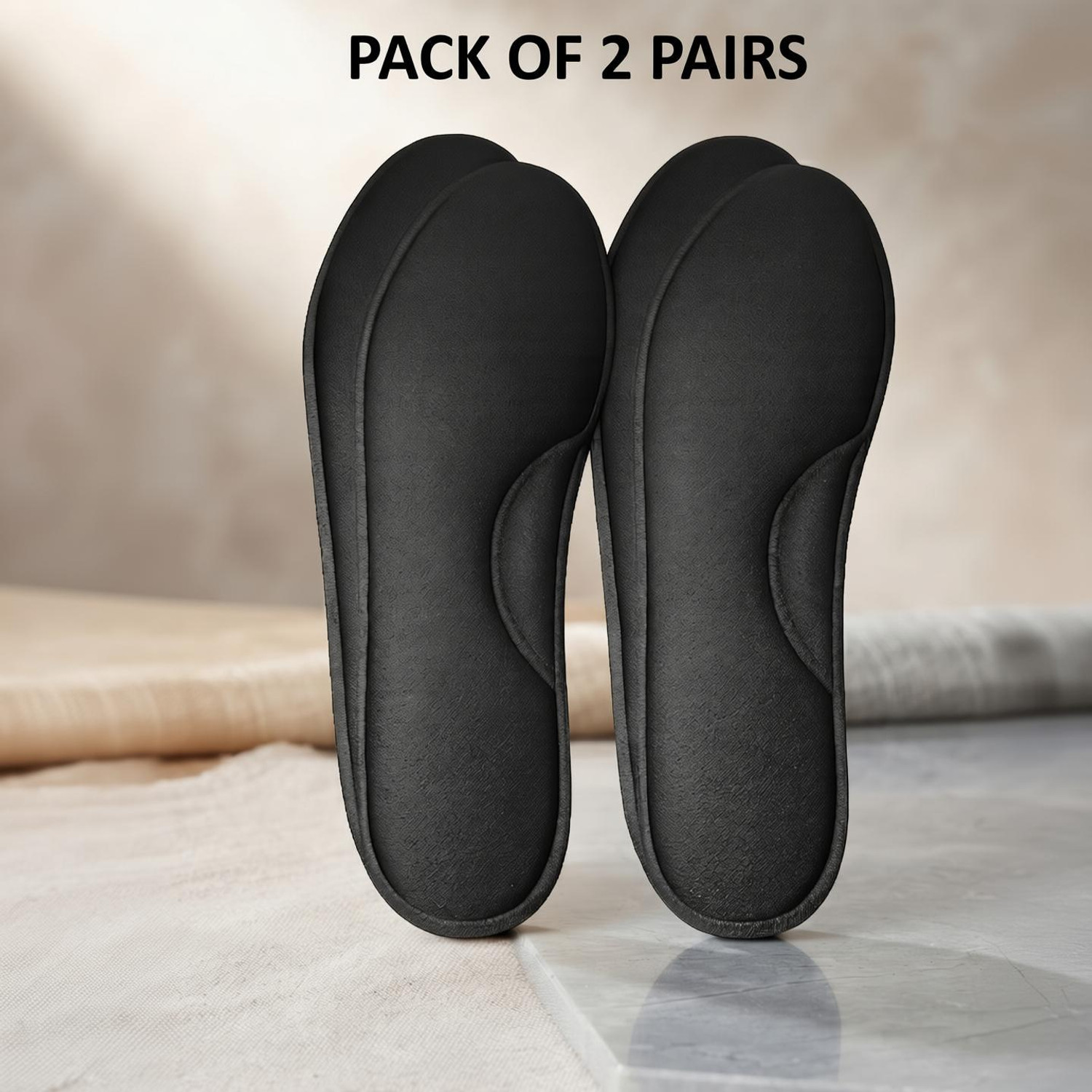 Image of ASTARZ Memory Foam Shoe Insoles Comfortable Insoles Supports Heel Insole (Black)