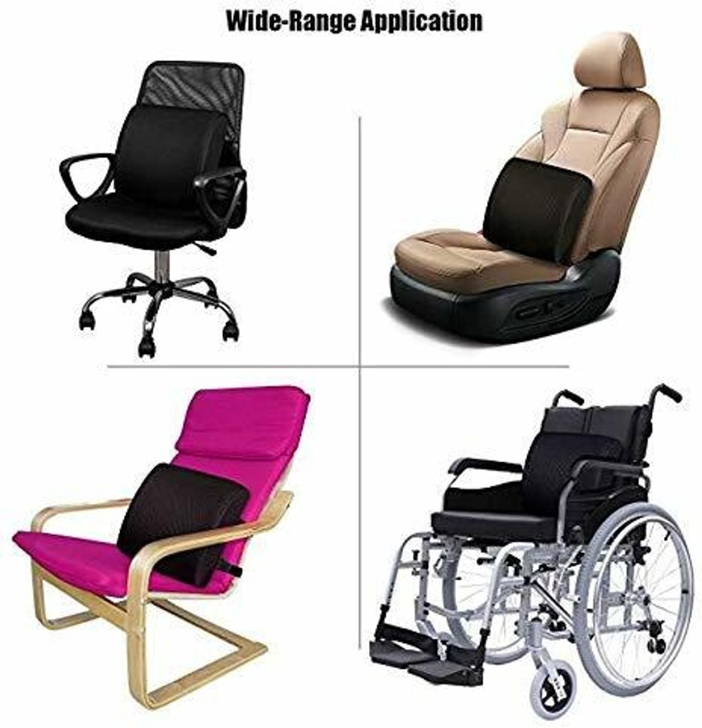 Image of Tender Care Lumbar Support for Office Chair | Back Pillow for Car | Provides Low Back Support Back / Lumbar Support (Multicolor)