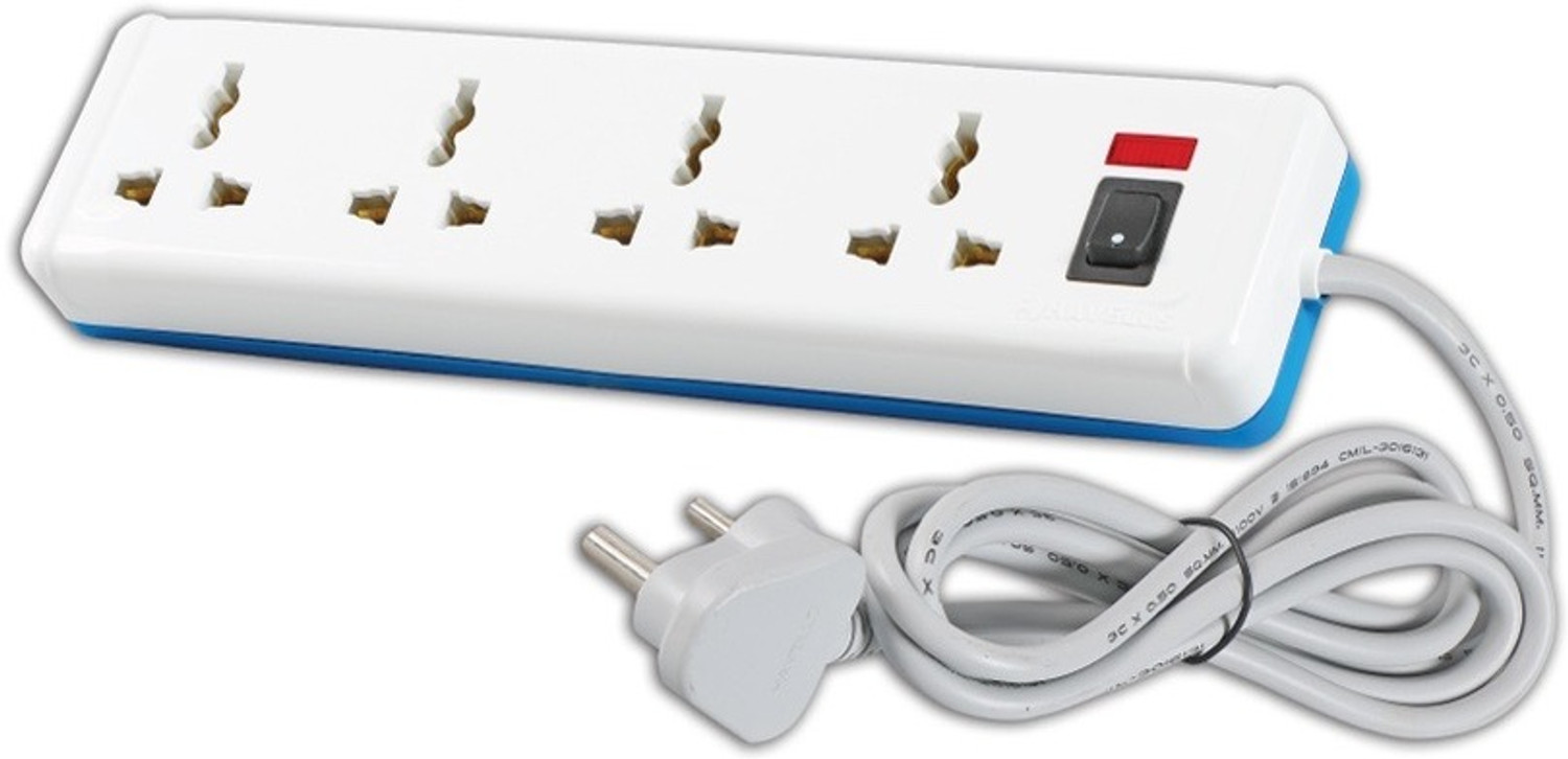 HAVELLS Spikestar 4+1 SpikeGuard 2m Extension Board – White