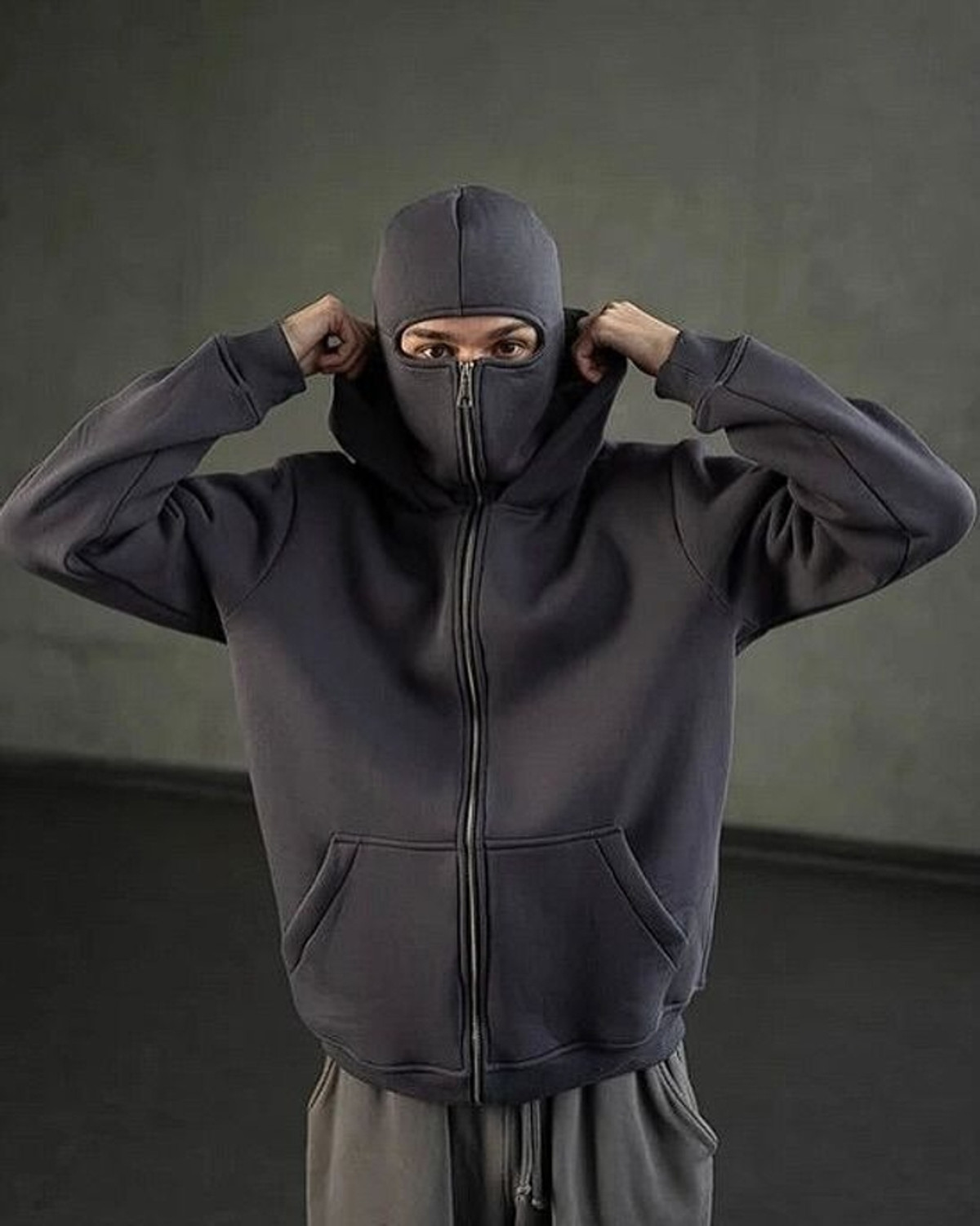 Image of navar Men Full Sleeve Solid Hooded Sweatshirt