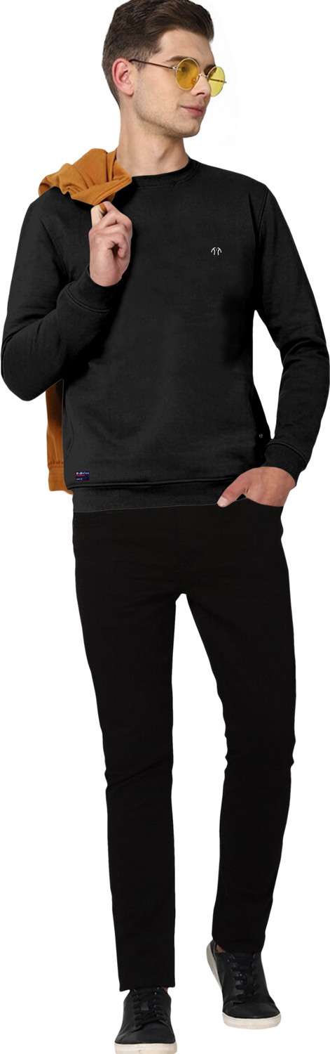 Image of Triptee Men Full Sleeve Solid Sweatshirt