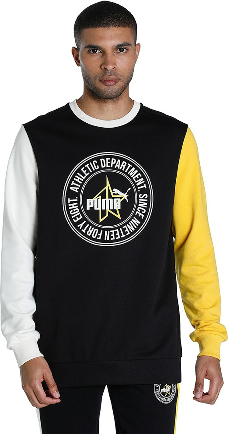 Image of PUMA Men Full Sleeve Color Block Sweatshirt