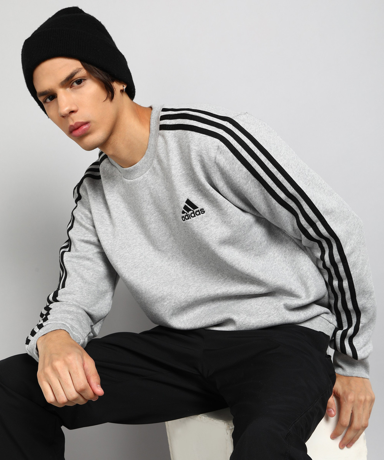 ADIDAS Full Sleeve Solid Men Sweatshirt Price History