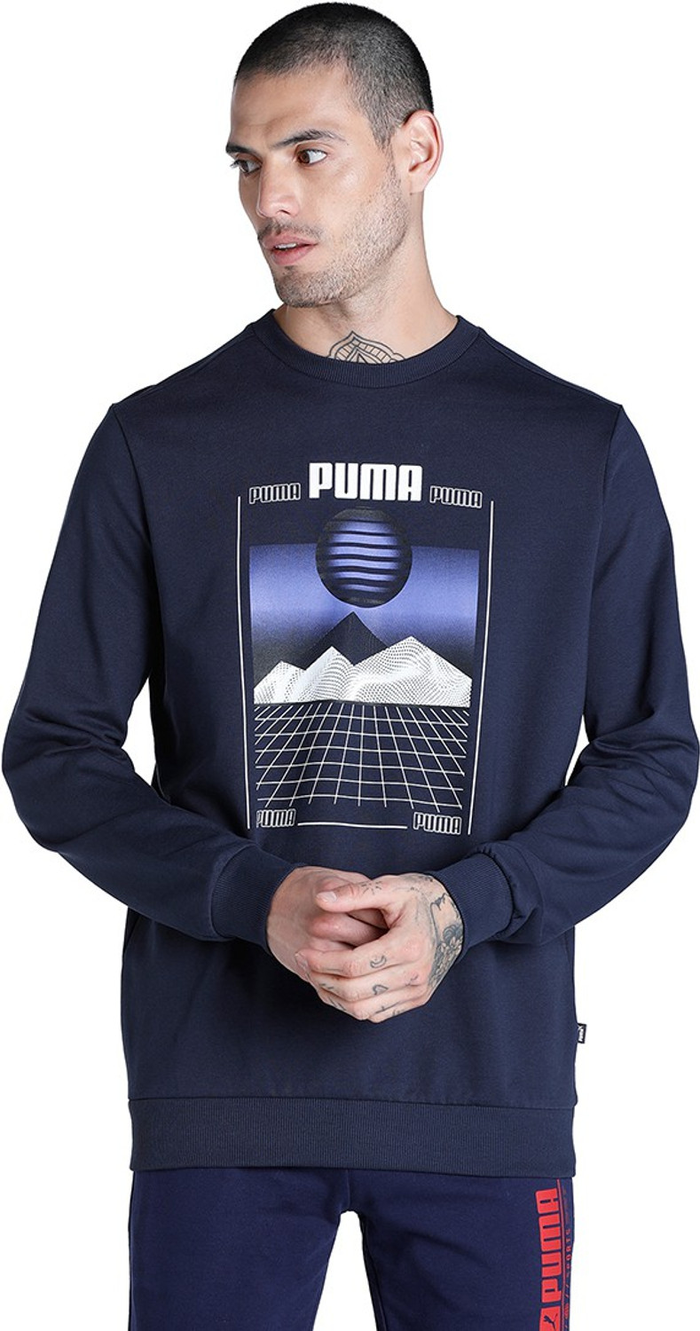 Image of PUMA Men Full Sleeve Color Block Sweatshirt