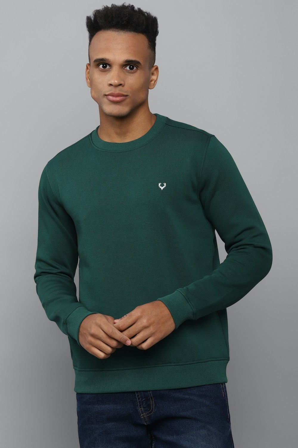 Allen solly full sleeve solid men sweatshirt clearance