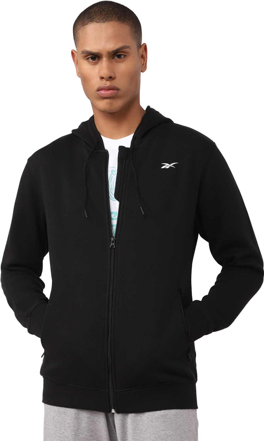 Reebok full sleeve solid men sweatshirt on sale