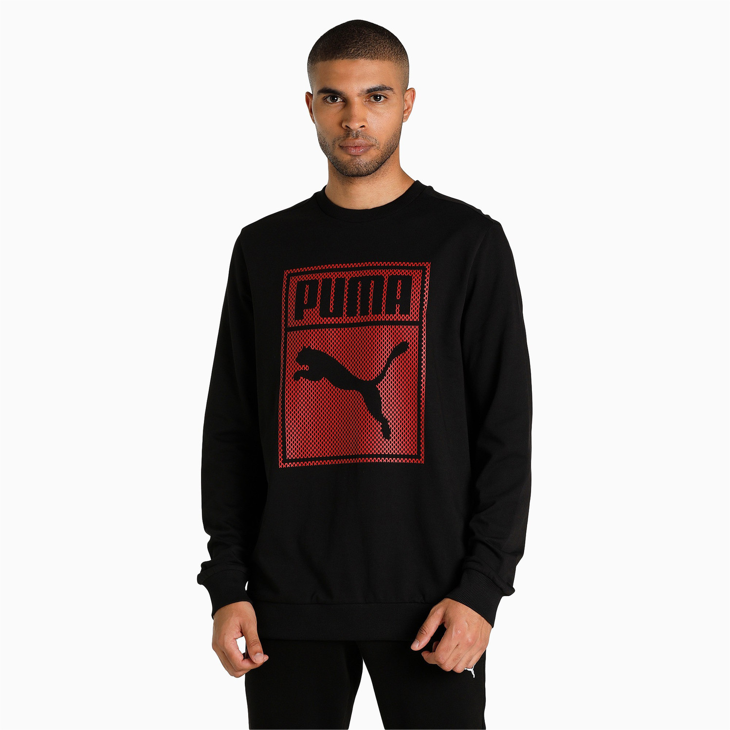 Image of PUMA Men Full Sleeve Color Block Sweatshirt
