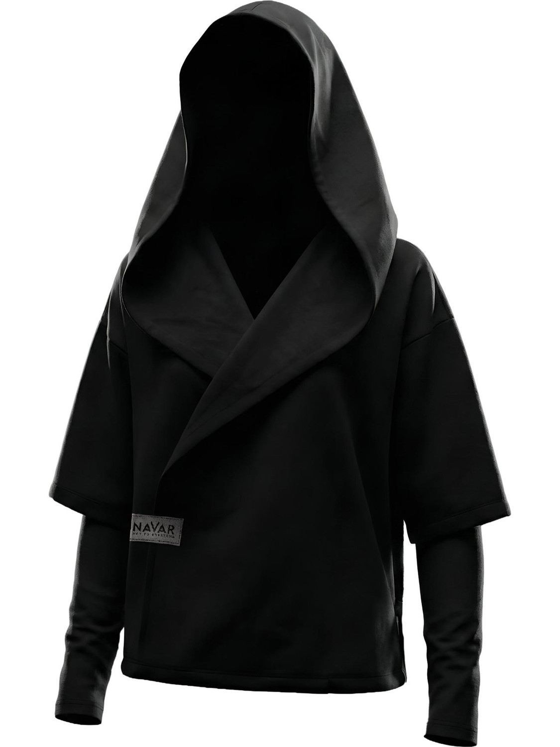 Image of navar Men Full Sleeve Solid Hooded Sweatshirt