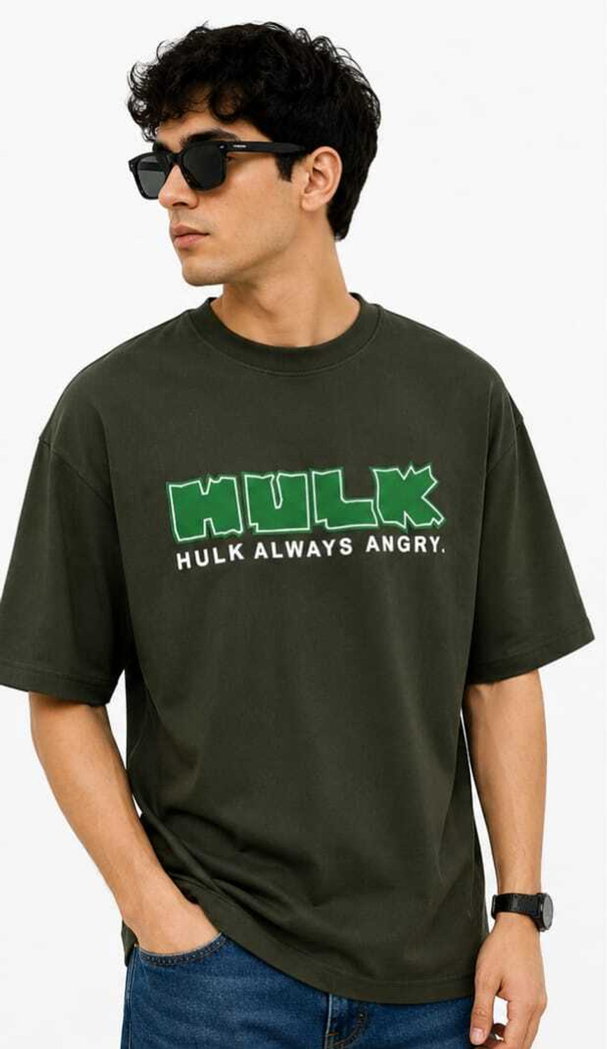 Image of TRIPR Men Solid Henley Neck Cotton Blend Dark Green T-Shirt
