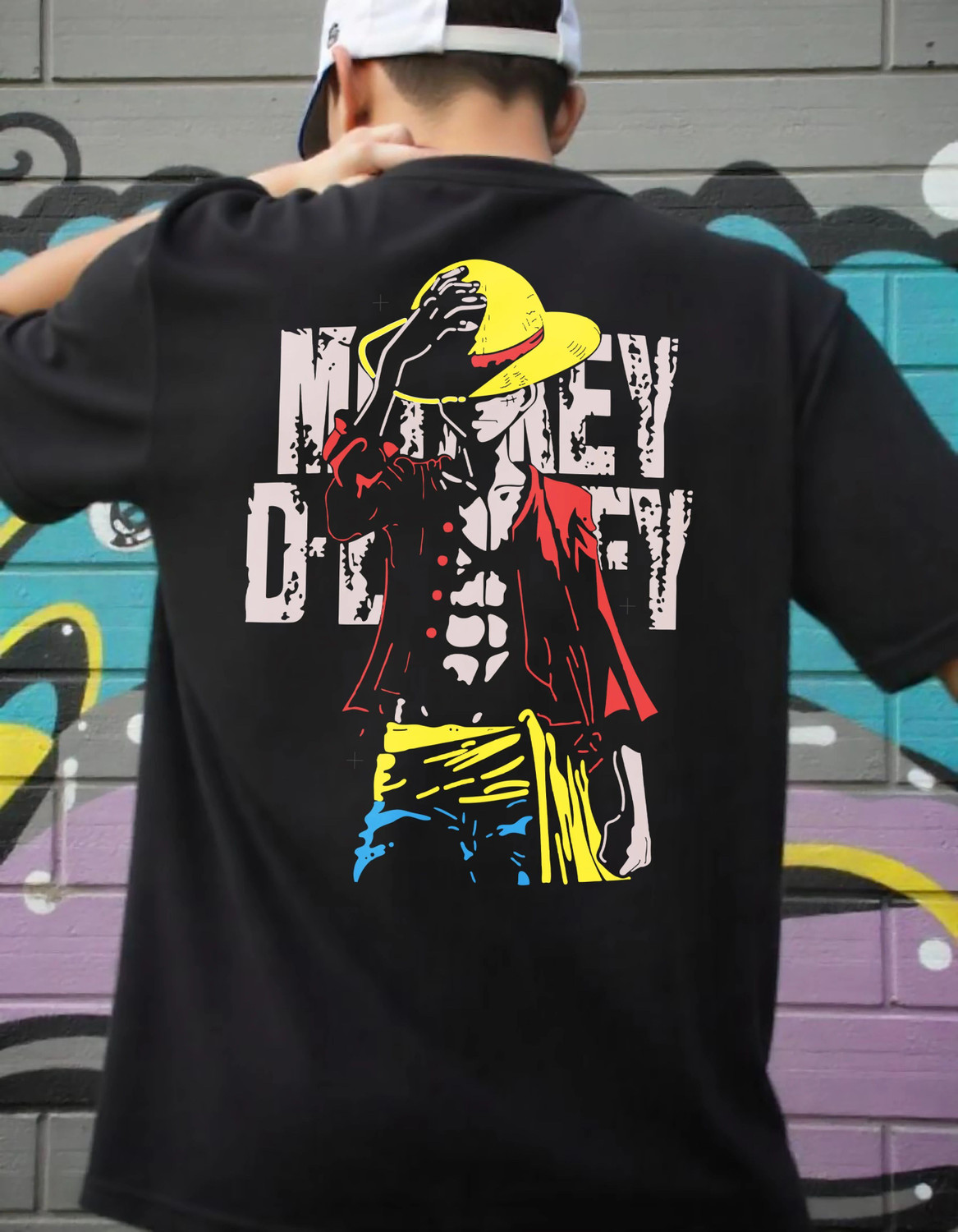Image of Wayup Men Graphic Print Round Neck Cotton Blend Black T-Shirt