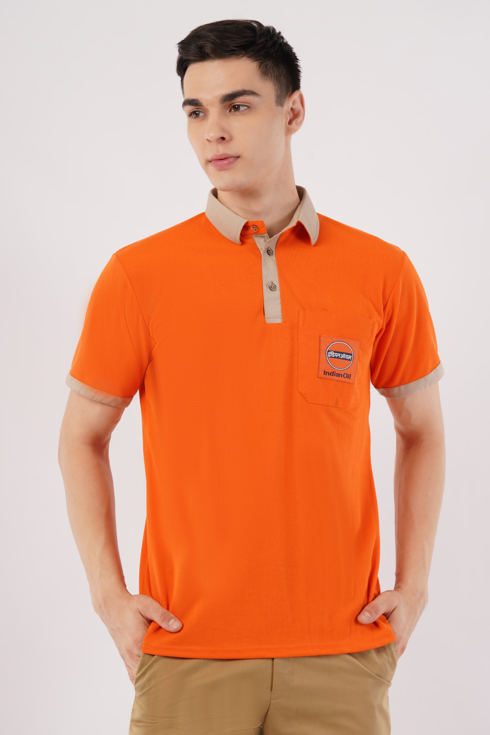 Image of CHKOKKO Men Colorblock Round Neck Polyester Maroon, Black T-Shirt