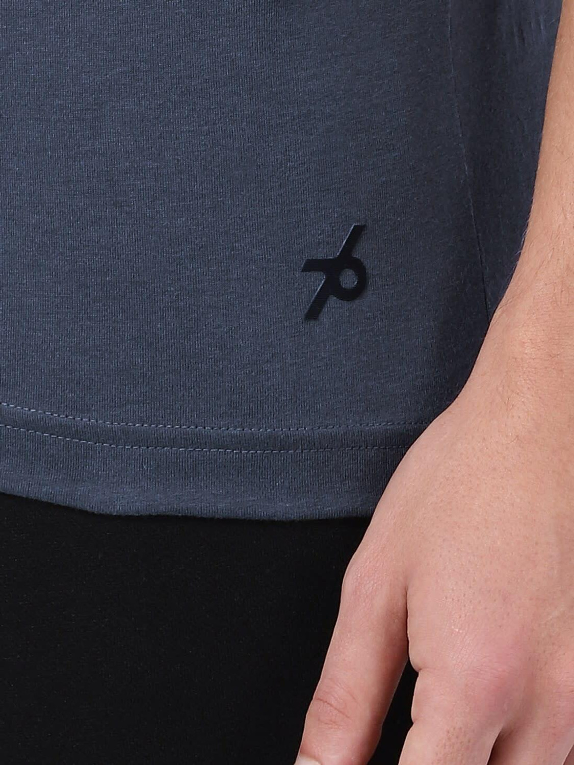 Image of JOCKEY Solid Men Round Neck Navy Blue T-Shirt