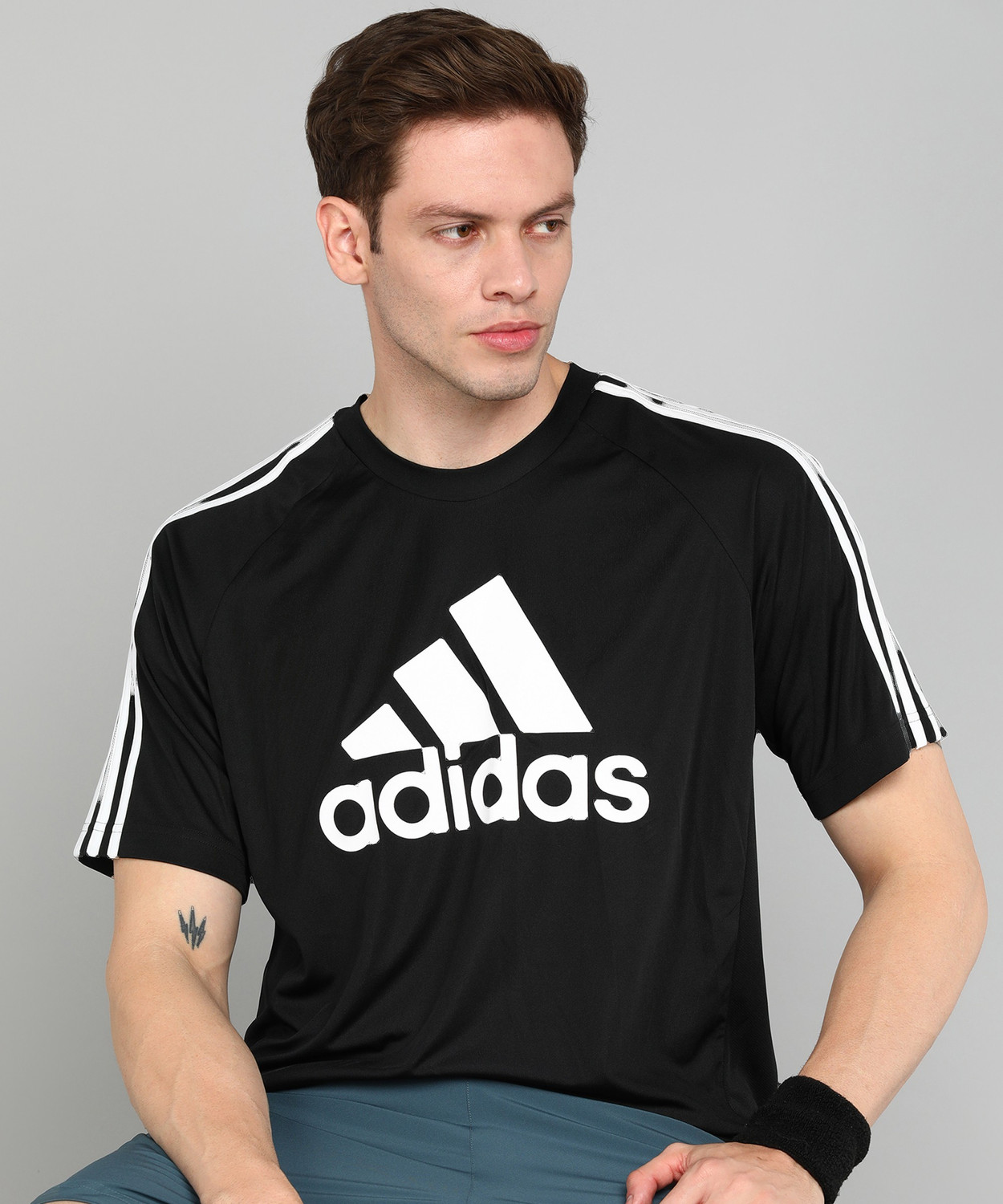 Adidas black top t shirt price