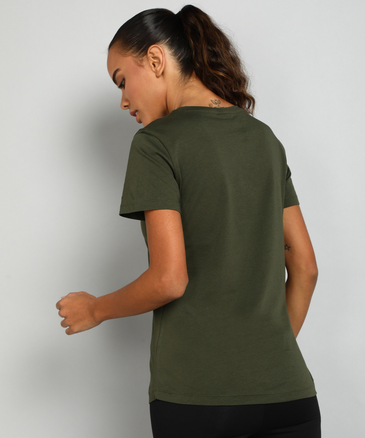 Olive green puma shirt womens hot sale