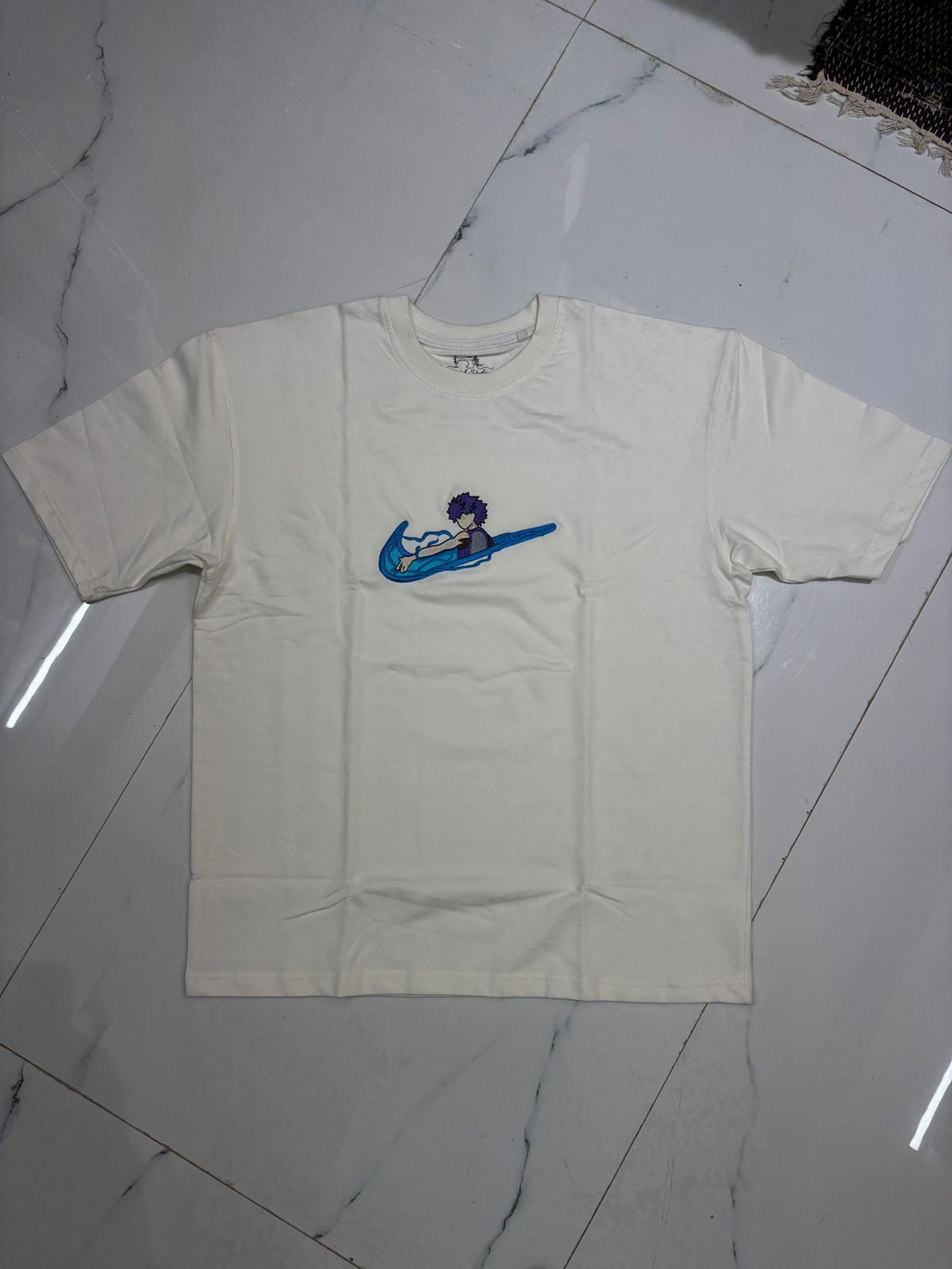 Image of Stitch Studio Men Printed Round Neck Pure Cotton Beige T-Shirt